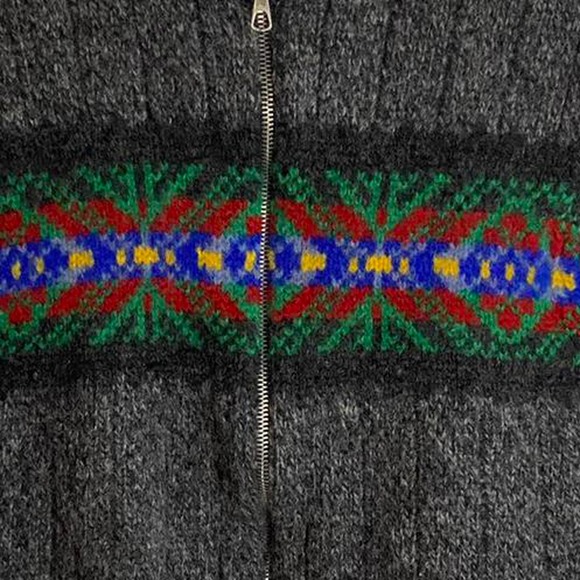 United colors of benneton Wool Vest Full Zip Womans Size Medium Nordic EUC - Picture 4 of 4